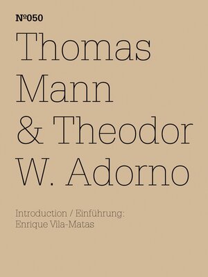 cover image of Thomas Mann & Theodor W. Adorno